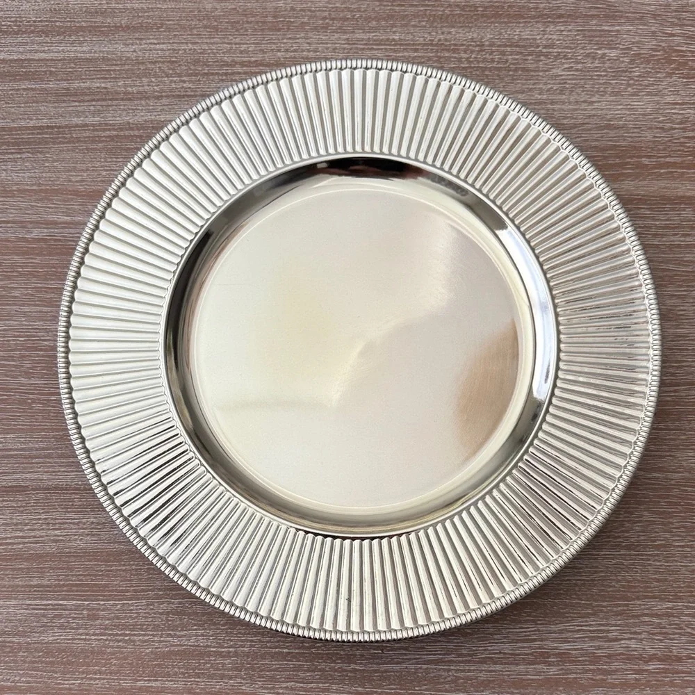 Z Gallerie Gold & Silver Dinner Plate